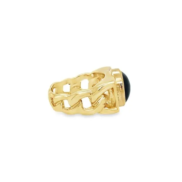 14K Yellow Gold Cat's Eye Tourmaline Fashion Ring Image 2 Paul Bensel Jewelers Yuma, AZ