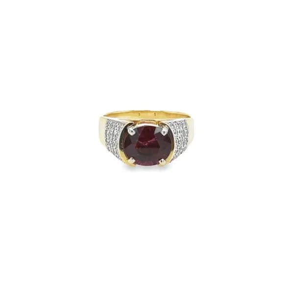 Men's 14K Yellow Gold Rhodolite Garnet Fashion Ring Paul Bensel Jewelers Yuma, AZ