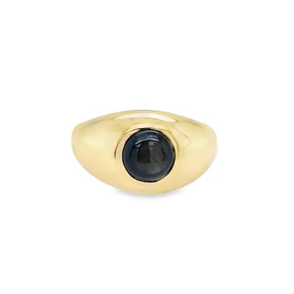14K Yellow Gold Black Star Sapphire Signet Ring Paul Bensel Jewelers Yuma, AZ