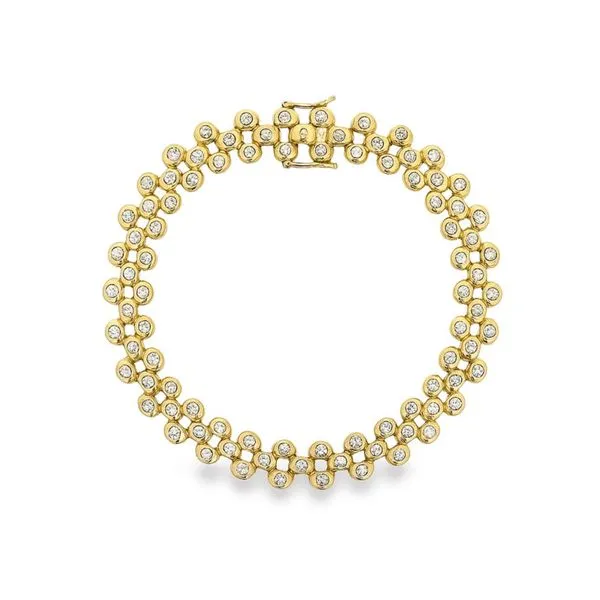 14K Yellow Gold 4 ctw Diamond Link Bracelet Image 3 Paul Bensel Jewelers Yuma, AZ