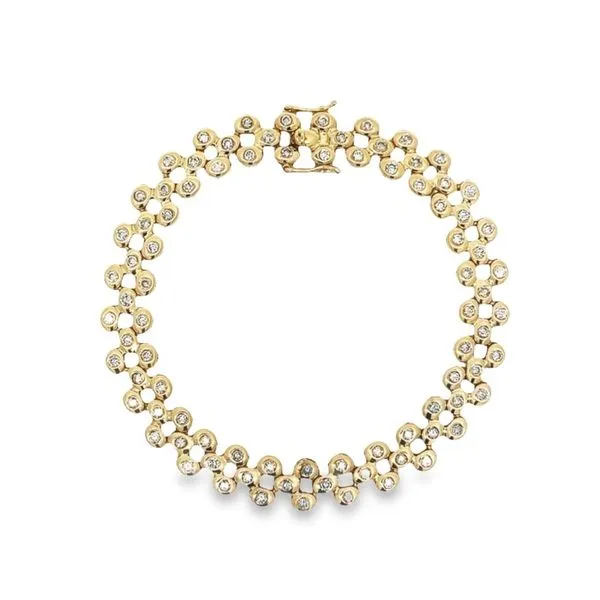 14K Yellow Gold 4 ctw Diamond Link Bracelet Paul Bensel Jewelers Yuma, AZ