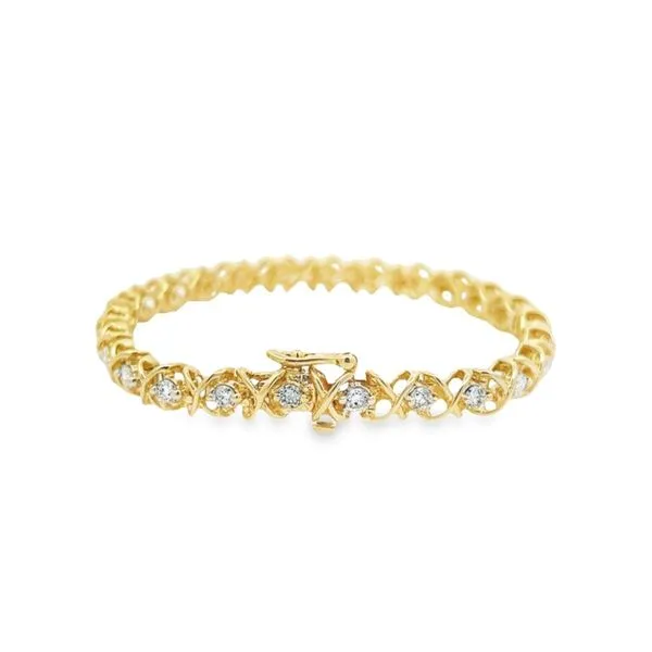 14K Yellow Gold 3 ctw Diamond Tennis Bracelet Image 2 Paul Bensel Jewelers Yuma, AZ