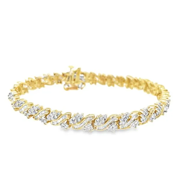 14K Yellow Gold 3 ctw Diamond Link Bracelet Paul Bensel Jewelers Yuma, AZ