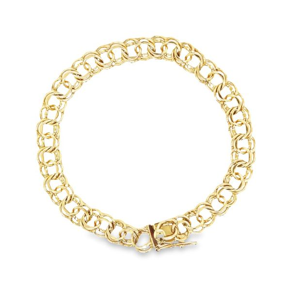 14K Yellow Gold Double Link Charm Bracelet Paul Bensel Jewelers Yuma, AZ