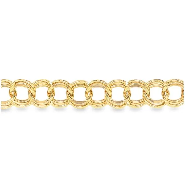 14K Yellow Gold Double Link Charm Bracelet Paul Bensel Jewelers Yuma, AZ