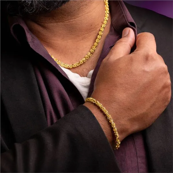 14K Yellow Gold 5 mm Twisted Byzantine Bracelet - 7.5 inches Image 2 Paul Bensel Jewelers Yuma, AZ