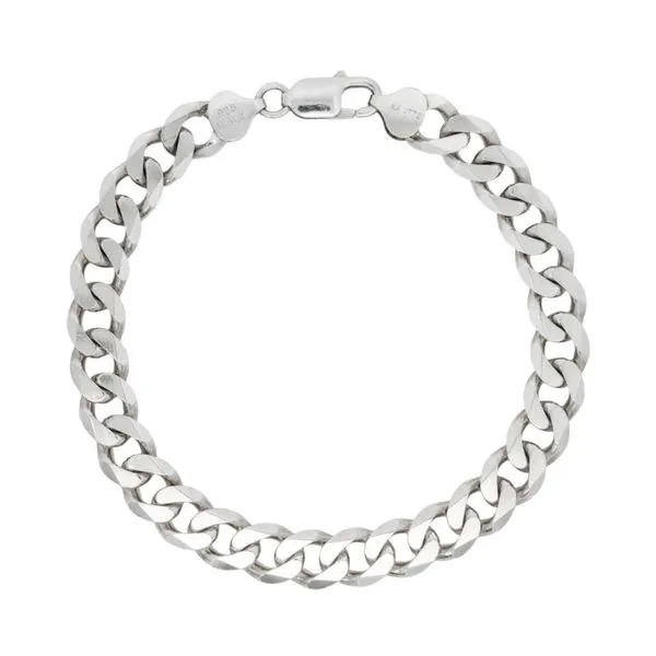 Sterling Silver 9.3 mm Curb Link Bracelet Image 3 Paul Bensel Jewelers Yuma, AZ