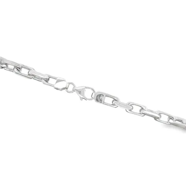 14K White Gold 5.5 mm Fancy Link Chain - 26 inches Image 3 Paul Bensel Jewelers Yuma, AZ