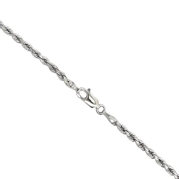 14K White Gold 2.4 mm Diamond Cut Rope Chain - 16 inches Image 2 Paul Bensel Jewelers Yuma, AZ
