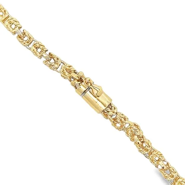 14K Yellow Gold 5 mm Twisted Byzantine Chain - 21 inches Image 2 Paul Bensel Jewelers Yuma, AZ