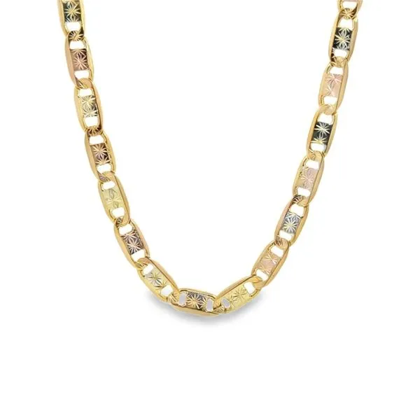 14K Tri Tone 6 mm Valentino Chain - 22 inches Paul Bensel Jewelers Yuma, AZ