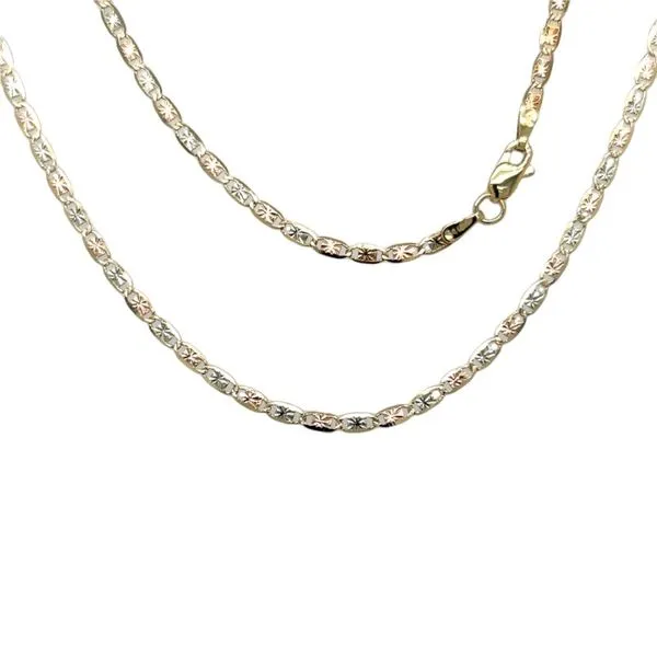 14K Tri Tone 2 mm Valentino Chain - 16 inches Image 2 Paul Bensel Jewelers Yuma, AZ