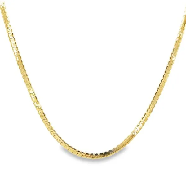 14K Yellow Gold 2.2 mm Flat Serpentine Chain - 18 inches Paul Bensel Jewelers Yuma, AZ
