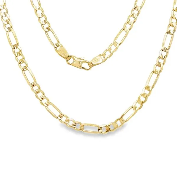 14K Yellow Gold 3.8 mm Figaro Chain - 30 inches Paul Bensel Jewelers Yuma, AZ
