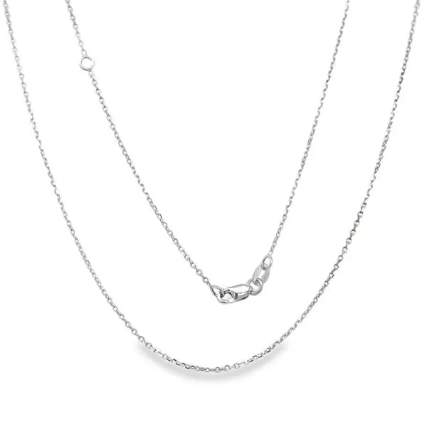 10K White Gold 1 mm Diamond Cut Cable Chain - 18 inches Paul Bensel Jewelers Yuma, AZ