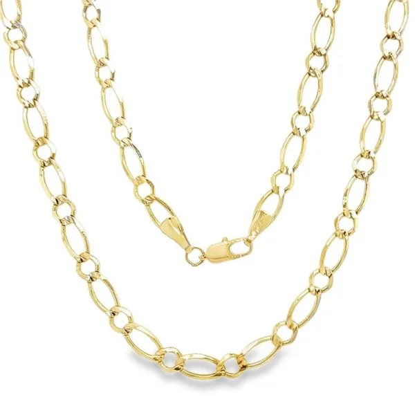10K Yellow Gold 4.75 mm Fancy Link Chain - 24 inches Paul Bensel Jewelers Yuma, AZ