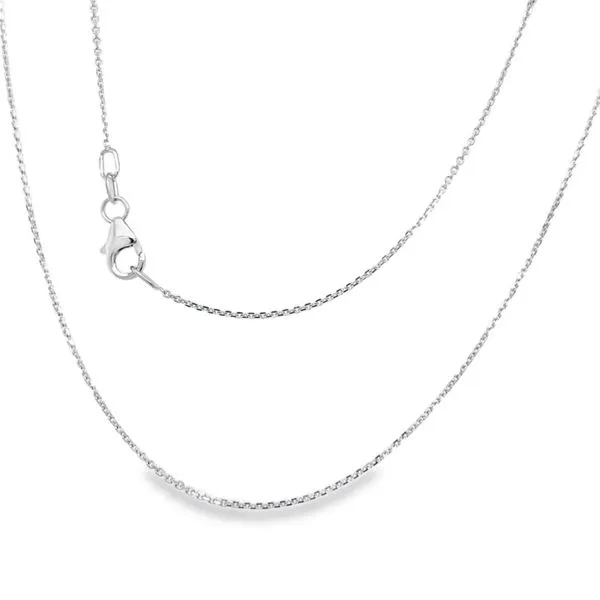 14K White Gold 1 mm Diamond Cut Cable Chain - 17 inches Paul Bensel Jewelers Yuma, AZ