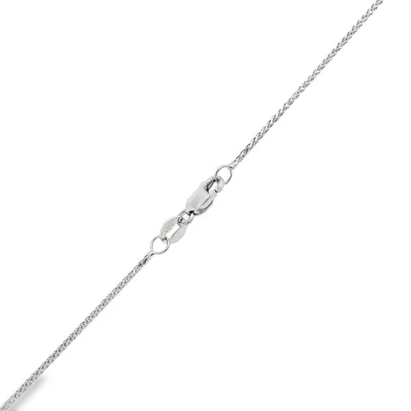 14K White Gold 1 mm Diamond Cut Wheat Chain - 20 inches Image 2 Paul Bensel Jewelers Yuma, AZ