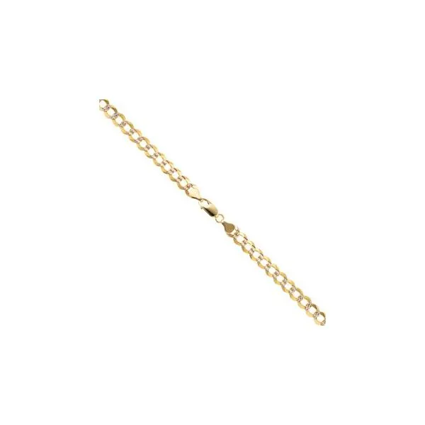 10K Yellow Gold 7.3 mm Diamond Cut Curb Link Chain - 20 inches Image 2 Paul Bensel Jewelers Yuma, AZ