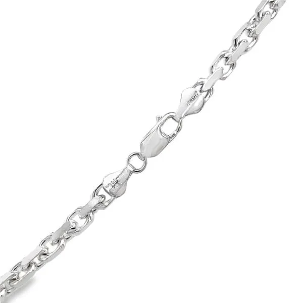 Sterling Silver 4.75 mm Beveled Oval Cable Chain - 24 inches Image 2 Paul Bensel Jewelers Yuma, AZ