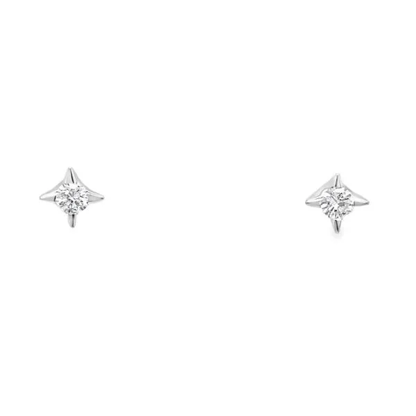 14K White Gold 0.60 ctw Star Motif Diamond Stud Earrings Paul Bensel Jewelers Yuma, AZ