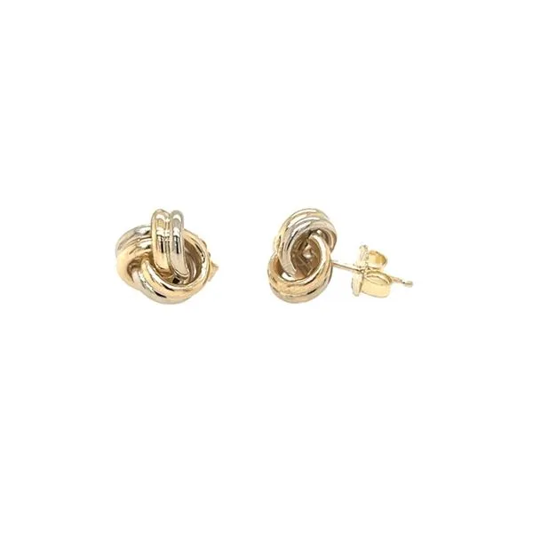 14K Two Tone Polished Love Knot Earrings Paul Bensel Jewelers Yuma, AZ