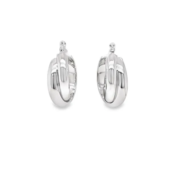 14K White Gold 20 mm Hoops Image 2 Paul Bensel Jewelers Yuma, AZ
