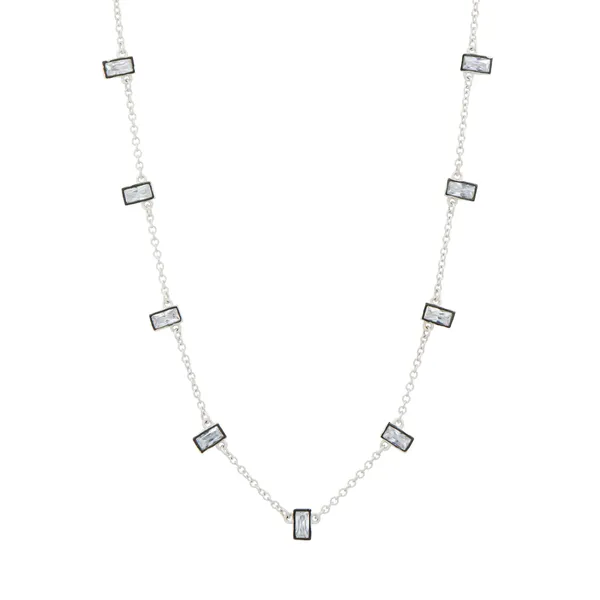 Sterling Silver Cobblestone Station Short Necklace Peran & Scannell Jewelers Houston, TX