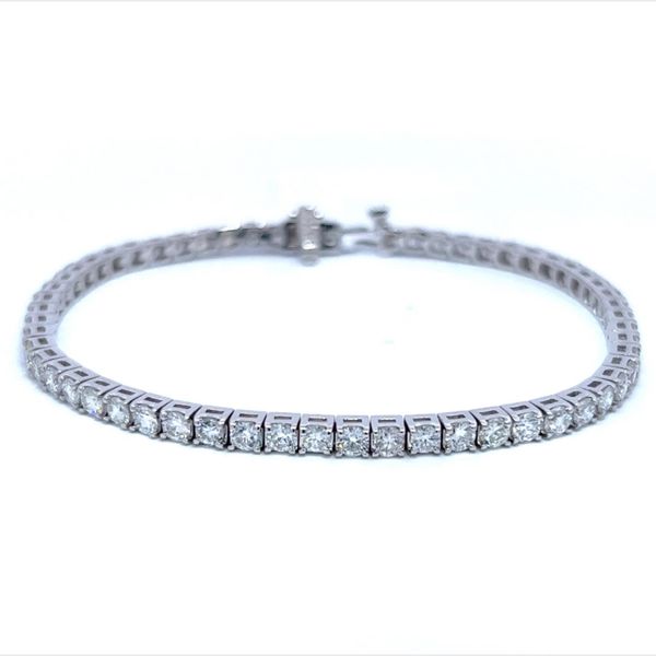 14K White Gold Diamond Tennis Bracelet - 5ctw. Peran & Scannell Jewelers Houston, TX