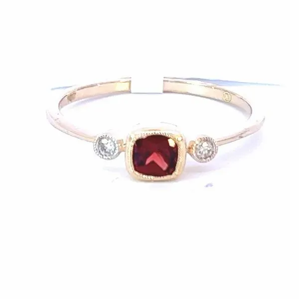 January Birthstone Cushion Cut Garnet Ring - Size 7 Peran & Scannell Jewelers Houston, TX