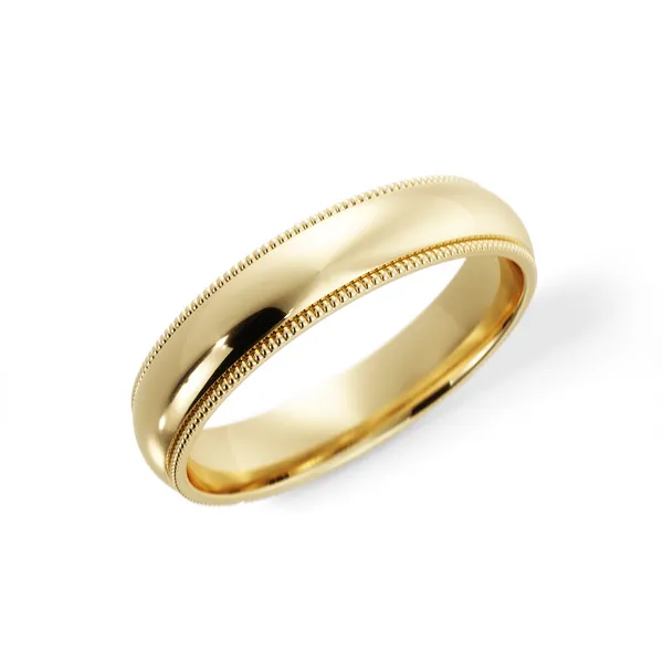 Gold Men's Wedding Band Peran & Scannell Jewelers Houston, TX