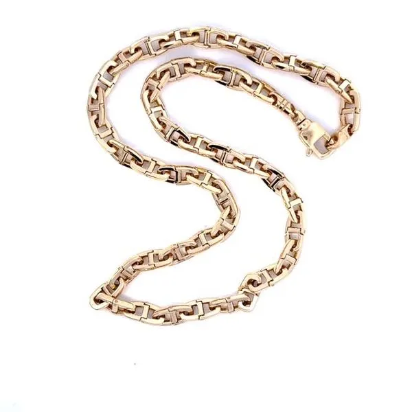 Men's 14K Yellow Gold FLex Anchor Chain Peran & Scannell Jewelers Houston, TX
