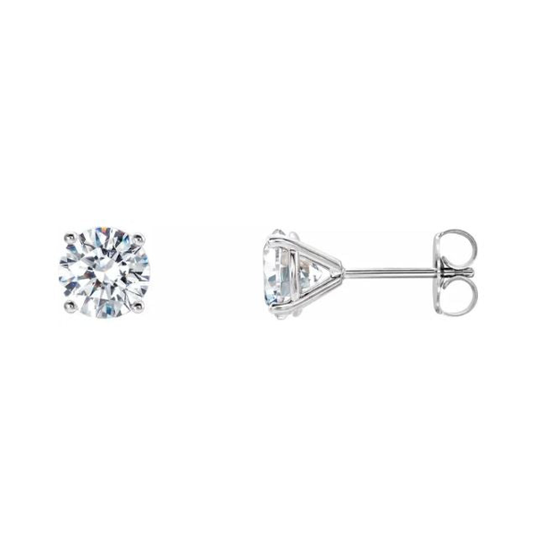 Classic 14K White Gold 1.2 Carrat Diamond Martini Studs Perry's Emporium Wilmington, NC