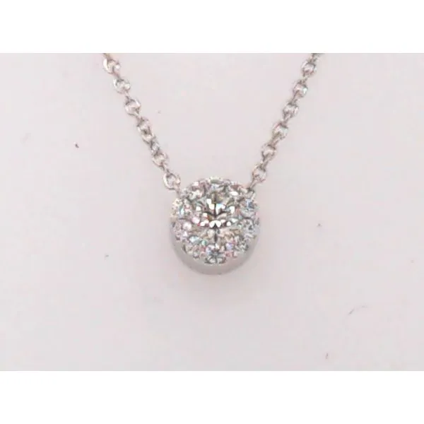 Hearts on Fire 18kt White Gold Fulfillment Diamond Pendant Perry's Emporium Wilmington, NC
