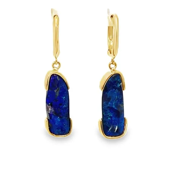 Australian Boulder Opal Dangle Earrings Perry's Emporium Wilmington, NC