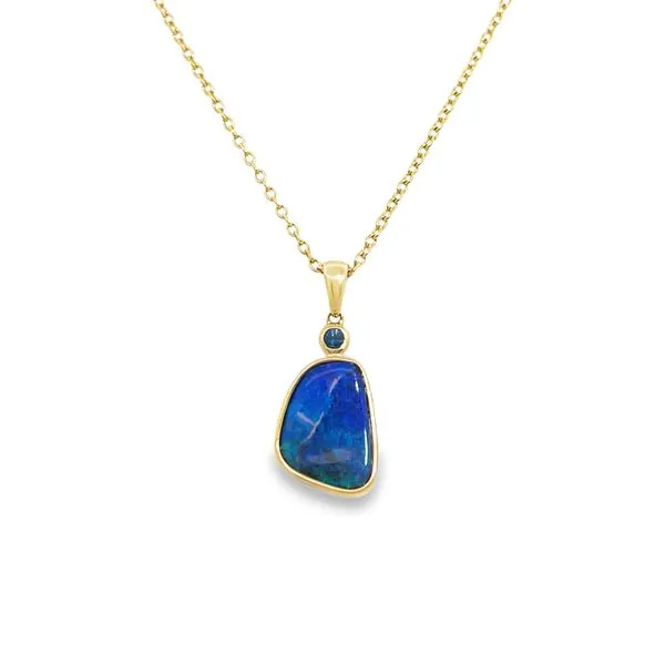 Australian Boulder Opal w/Montana Sapphire Pendant Perry's Emporium Wilmington, NC