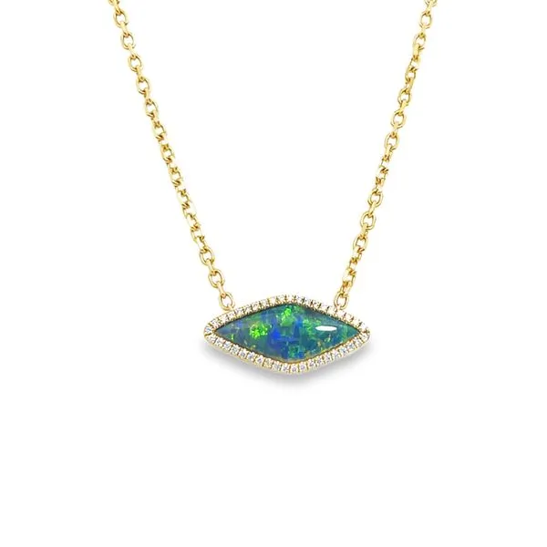 Elegant Opal Pendant Necklace Perry's Emporium Wilmington, NC