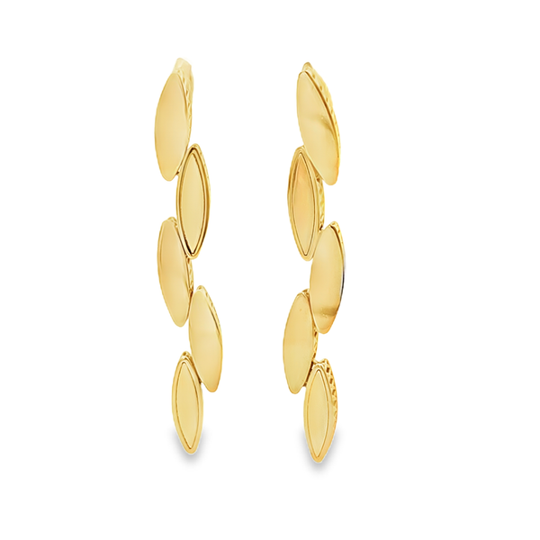 Gold Oval Drop Earrings Perry's Emporium Wilmington, NC