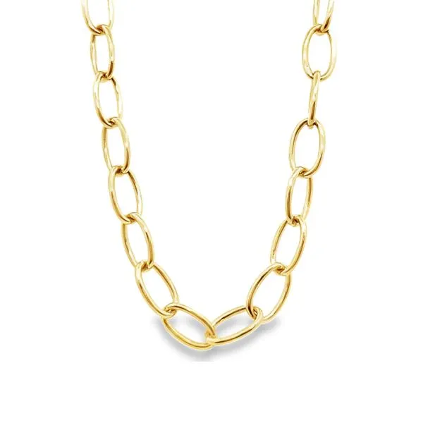 Gold Oval Link Necklace Perry's Emporium Wilmington, NC