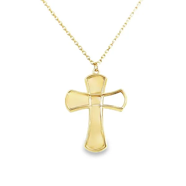 Gold Duo Finish Cross Pendant Perry's Emporium Wilmington, NC