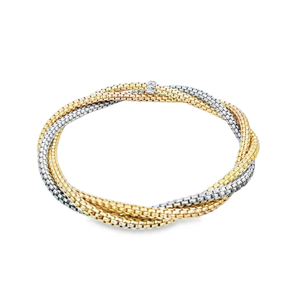 Gold Tri Tone Strectch Bracelet Perry's Emporium Wilmington, NC