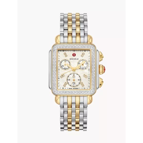 Deco Two-Tone 18K Gold-Plated Diamond Watch Perry's Emporium Wilmington, NC
