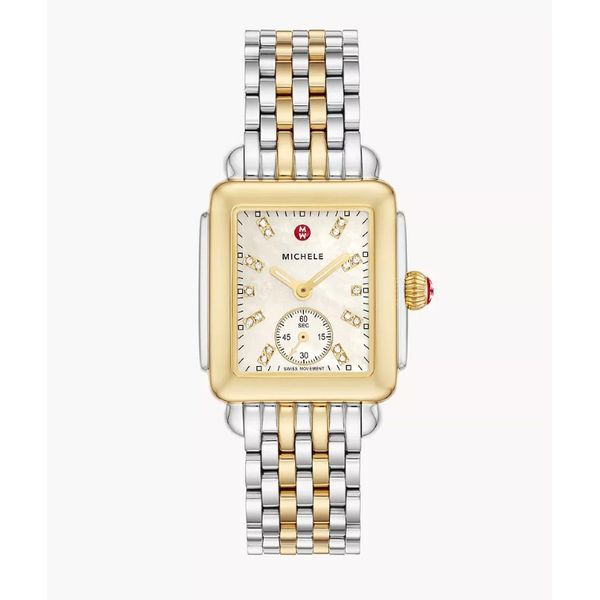 Deco Mid Two-Tone 18K Gold-Plated Diamond Dial Watch Perry's Emporium Wilmington, NC