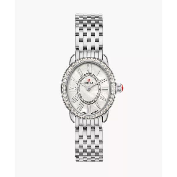 Serein Oval Diamond Stainless Steel Watch Perry's Emporium Wilmington, NC