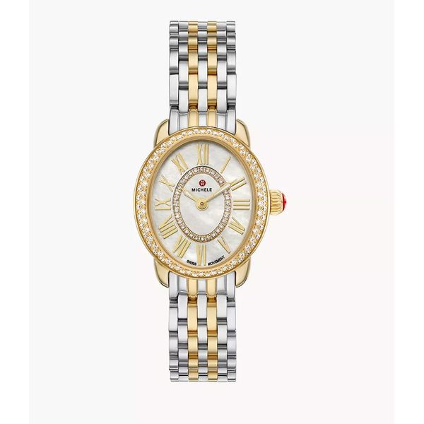 Serein Oval Diamond Two-Tone 18K Gold-Plated Watch Perry's Emporium Wilmington, NC