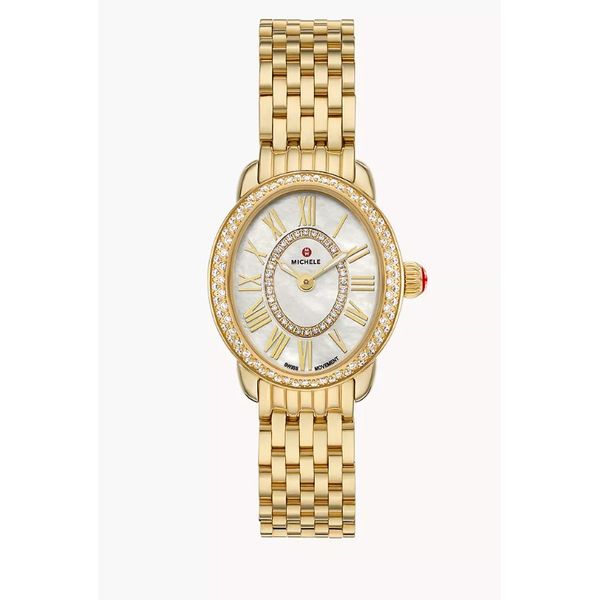 Serein Oval Diamond 18K Gold-Plated Watch Perry's Emporium Wilmington, NC
