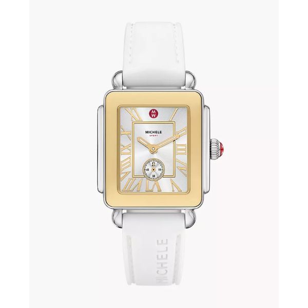 Deco Sport Mid Two-Tone White Silicone Watch Perry's Emporium Wilmington, NC