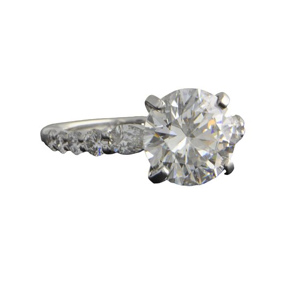 GIA 3.45 ct. D-VS1 Round Brilliant Cut Diamond Engagement Ring in Platinum Image 2 Perry's Diamonds & Estate Jewelry Charlotte, NC