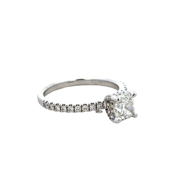 14k White Gold Cushion-Cut Diamond Engagement Ring – Size 5.5 Image 2 Perry's Diamonds & Estate Jewelry Charlotte, NC