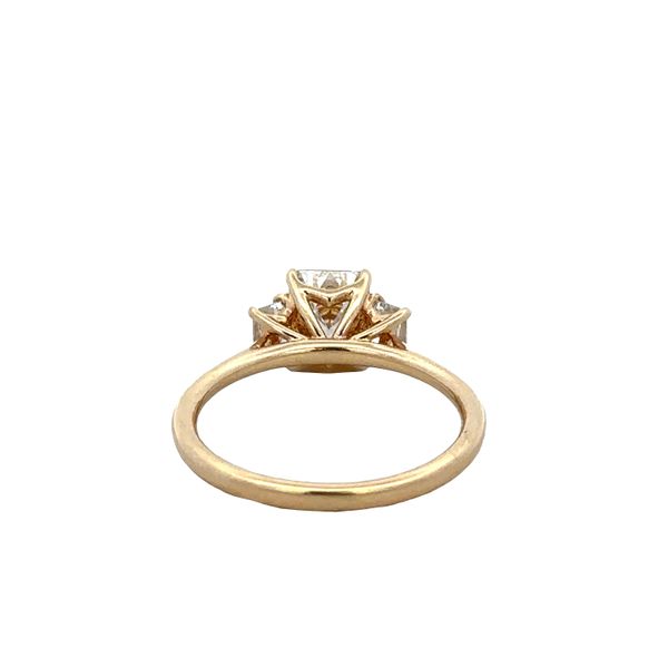 18k Yellow Gold Three-Stone Emerald-Cut Diamond Ring – GIA Certified, Size 6.5 Image 3 Perry's Diamonds & Estate Jewelry Charlotte, NC